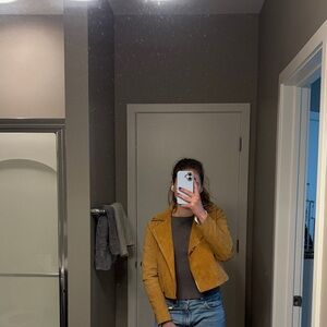 Blank NYC Women's Mustard Leather Jacket